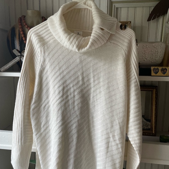 WOMENS PLUS SIZE DRESS BARN OFF WHITE TURTLENECK KNIT SWEATER SIZE 2X NEW - Picture 1 of 10